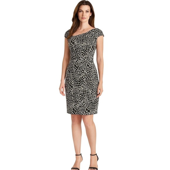 Evan Picone Dresses & Skirts - Evan-Picone Sheath Dress Size 10 Animal Print Stretch Career Office Cocktail
